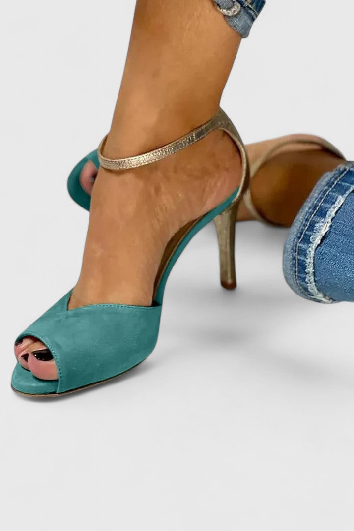 Brooklyn - Sandále Na Podpätku Remienok Otvorená Špička Elegantný Dizajn