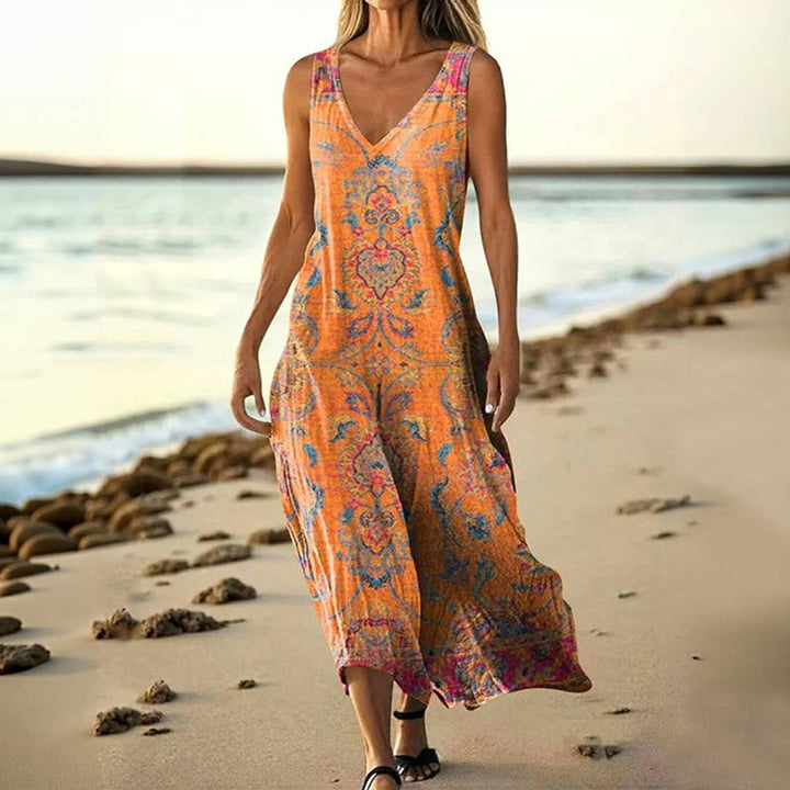 Phoebe - Boho Ibiza Maxi Šaty pre Ženy