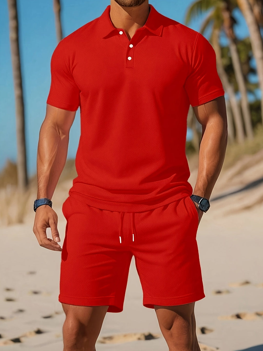 Derek - Letný Set Polo Tričko Šortky Krátky Rukáv