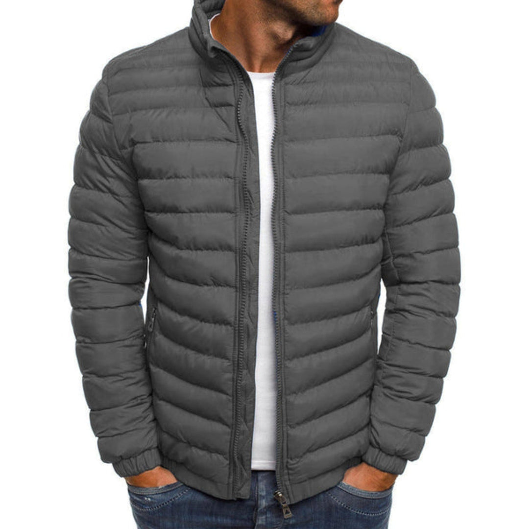 Parker - Krátka Zimná Bunda Prešívaný Dizajn Zips