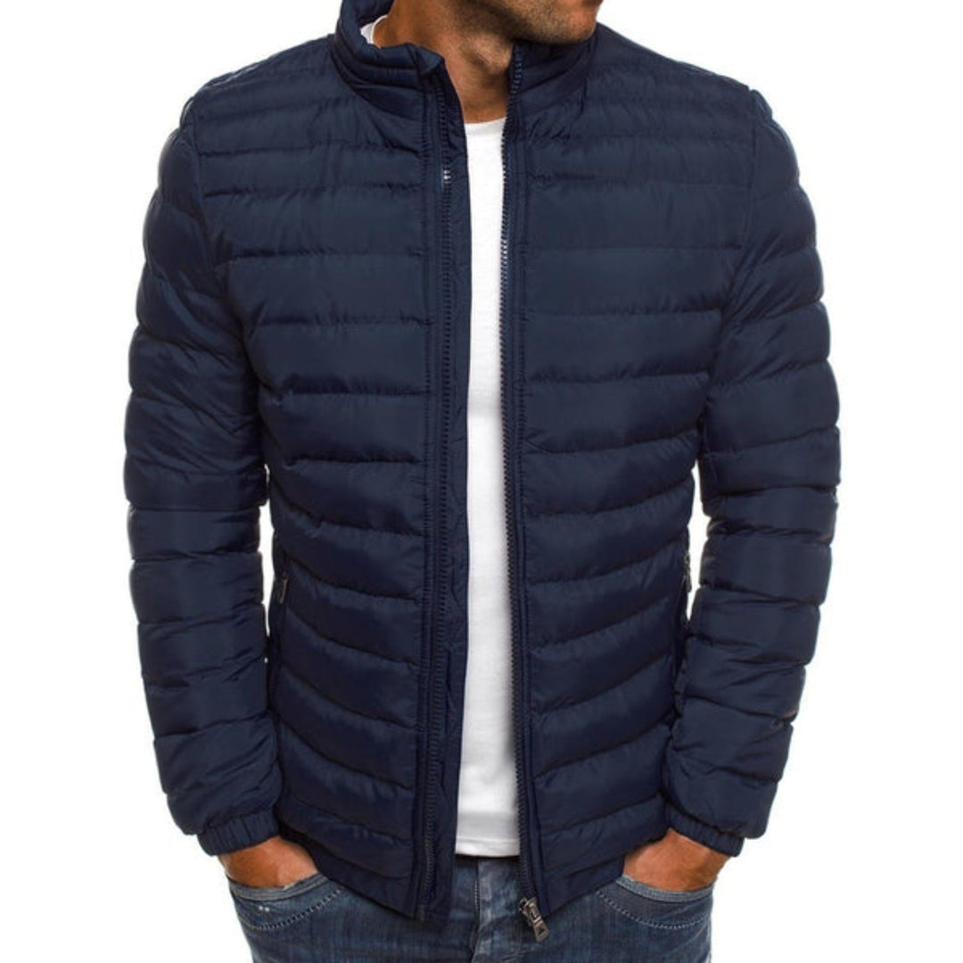 Parker - Krátka Zimná Bunda Prešívaný Dizajn Zips