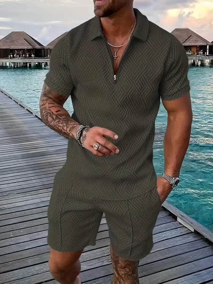 Hunter - Letný Set Polo Tričko Šortky Krátky Rukáv