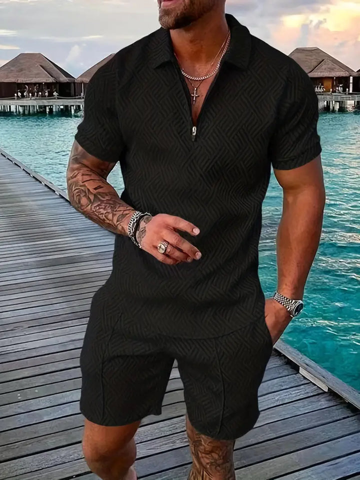 Hunter - Letný Set Polo Tričko Šortky Krátky Rukáv