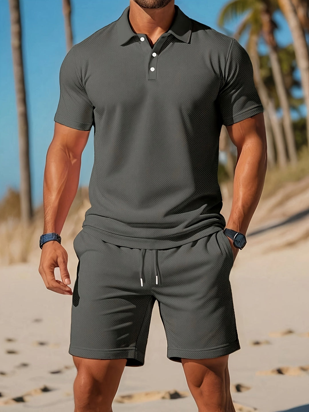 Derek - Letný Set Polo Tričko Šortky Krátky Rukáv