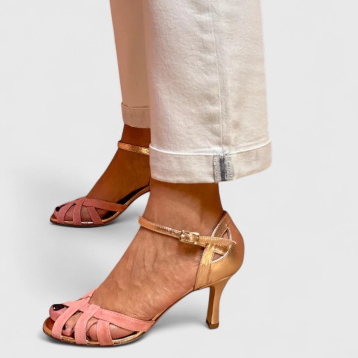 Taylor - Sandále Na Podpätku Remienky Otvorená Špička Elegantný Dizajn