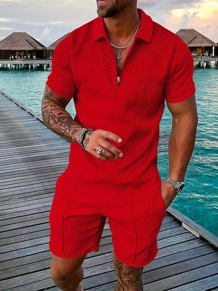 Hunter - Letný Set Polo Tričko Šortky Krátky Rukáv