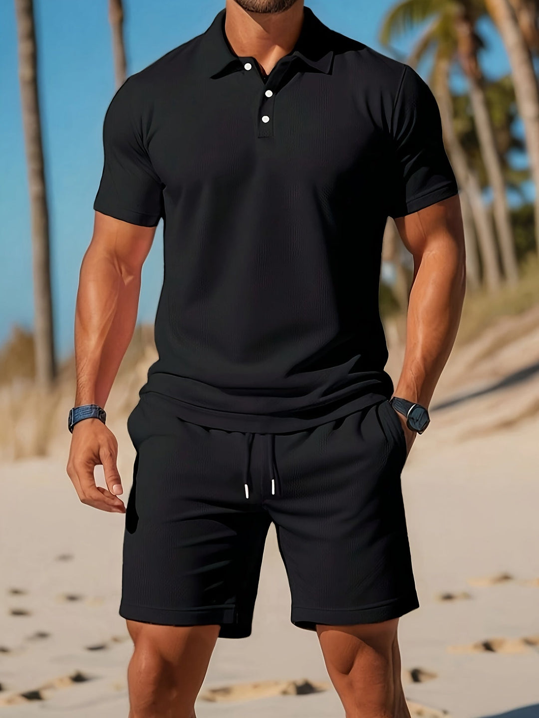 Derek - Letný Set Polo Tričko Šortky Krátky Rukáv