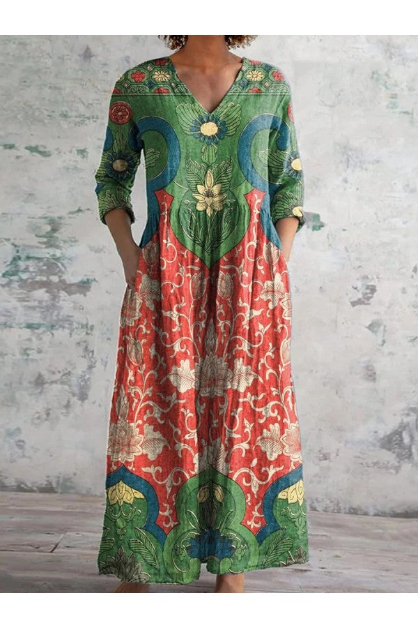 Stephanie - Boho Maxi Šaty pre Ženy Farebné