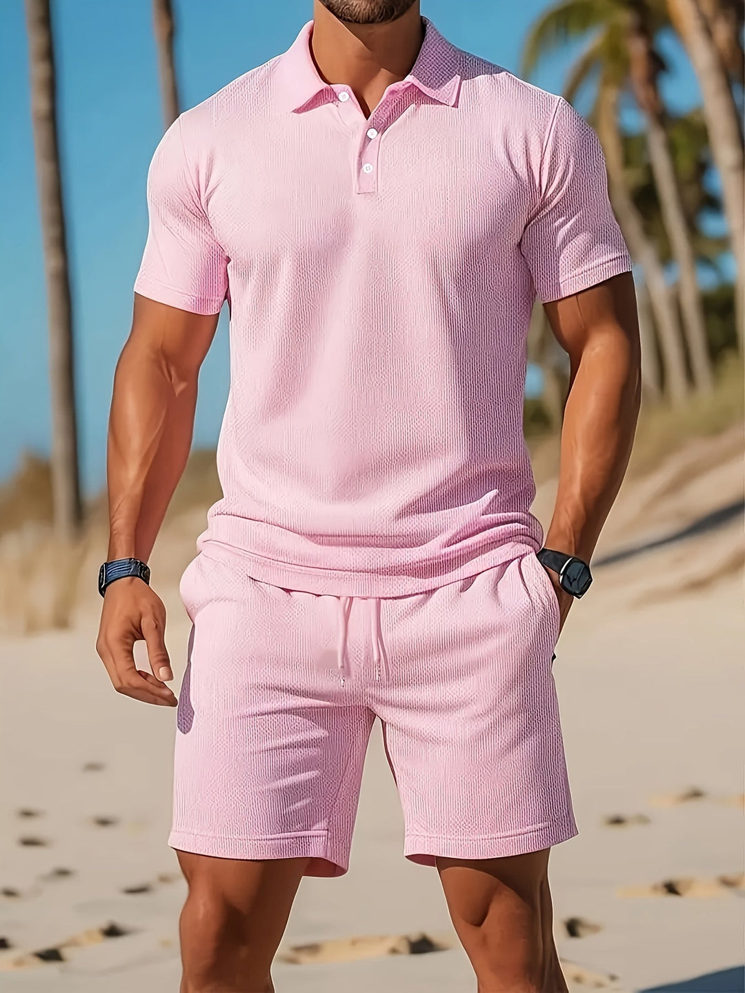 Derek - Letný Set Polo Tričko Šortky Krátky Rukáv