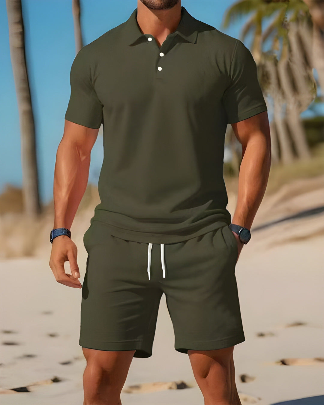 Ethan - Letný Set Polo Tričko Šortky Krátky Rukáv
