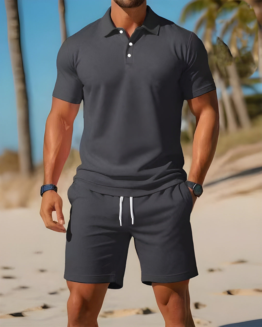 Ethan - Letný Set Polo Tričko Šortky Krátky Rukáv