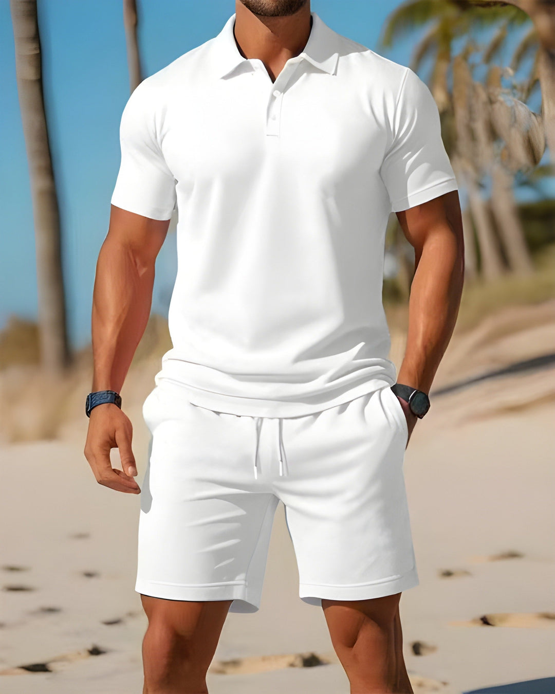Ethan - Letný Set Polo Tričko Šortky Krátky Rukáv