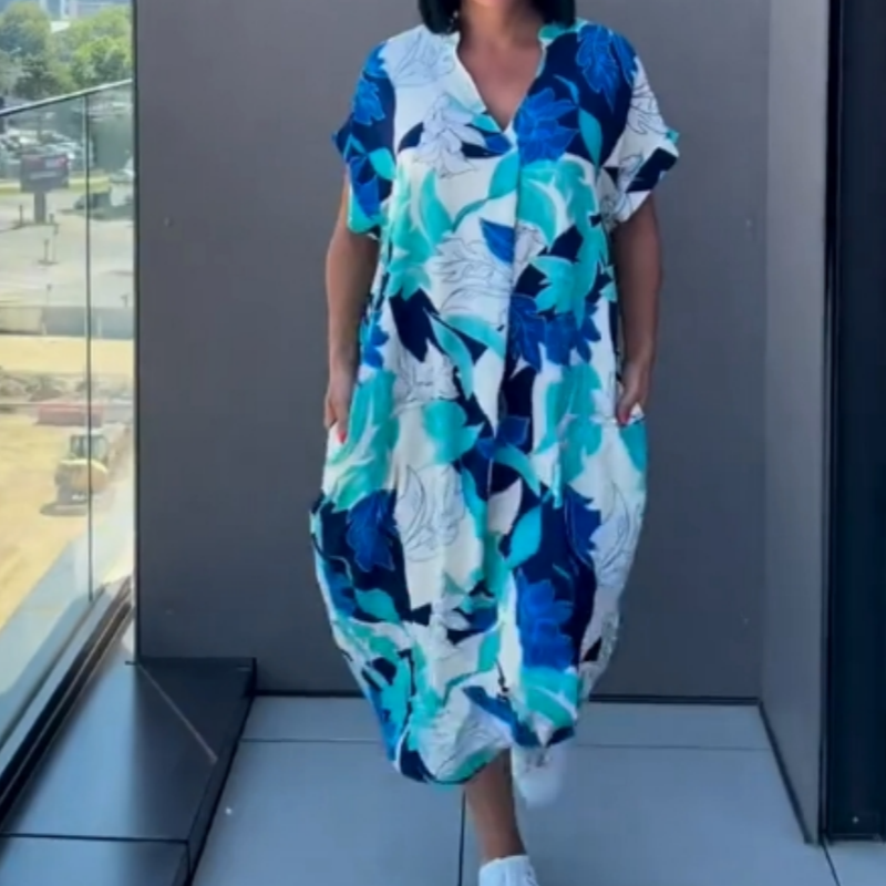 Noa - Kaftan Šaty pre Ženy Ľahké s Potlačou