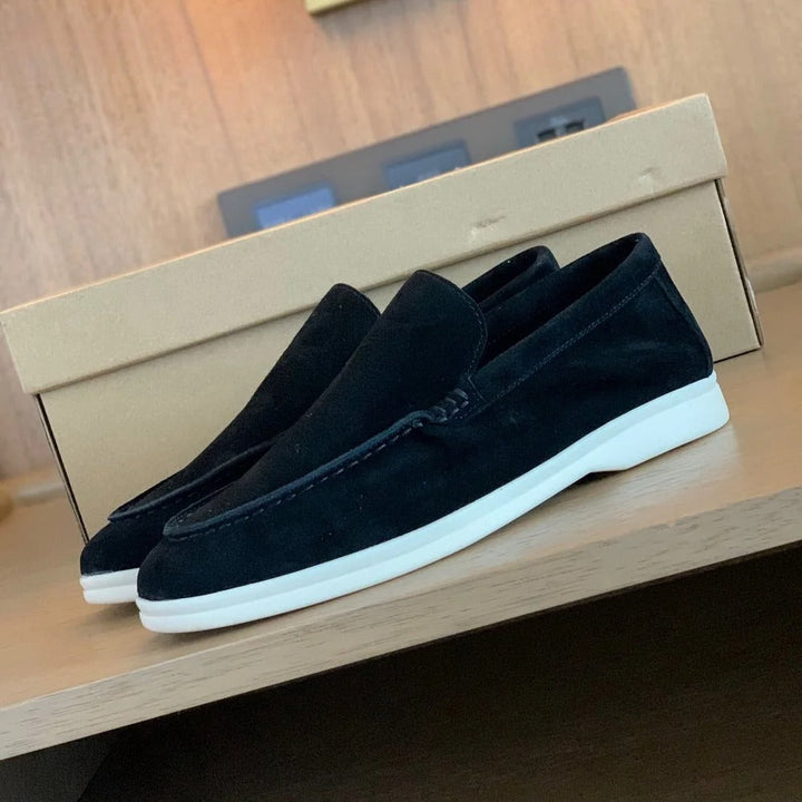 Spencer - Semišové Mokasíny Slip On Nízky Strih
