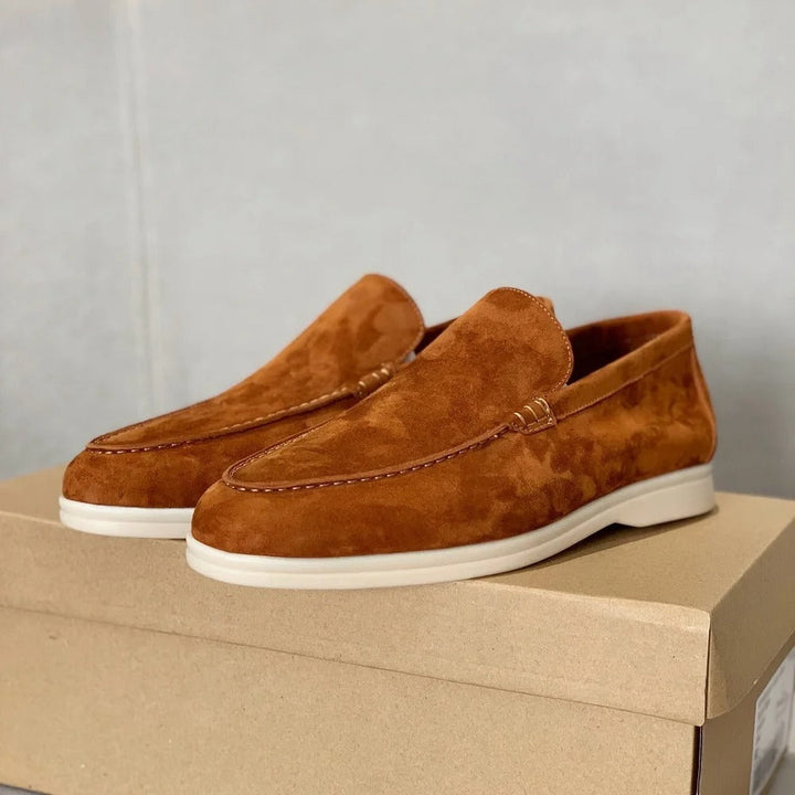 Spencer - Semišové Mokasíny Slip On Nízky Strih