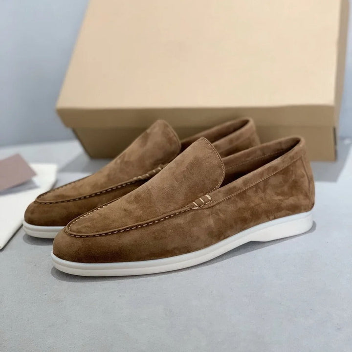 Spencer - Semišové Mokasíny Slip On Nízky Strih
