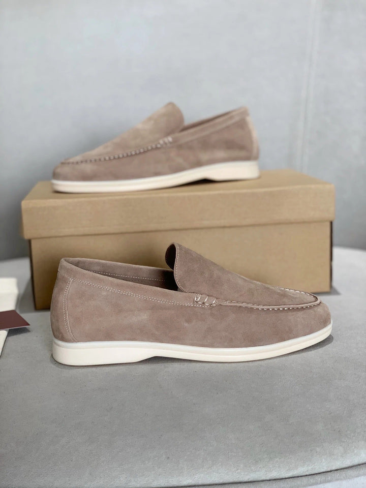Spencer - Semišové Mokasíny Slip On Nízky Strih