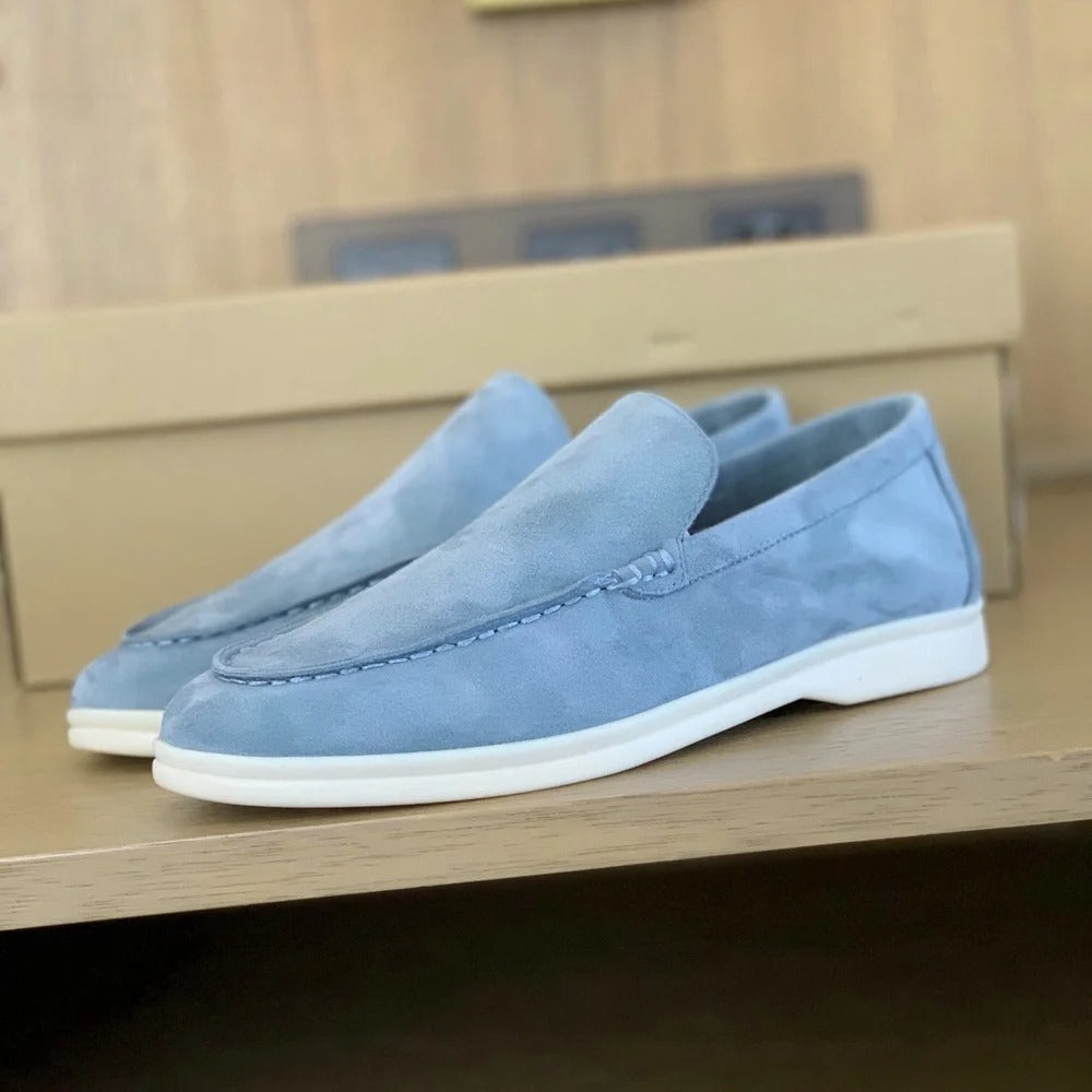 Spencer - Semišové Mokasíny Slip On Nízky Strih